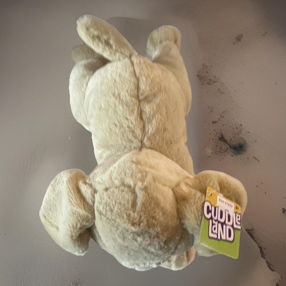 Cuddle Land Beige Puppy Dog Plush Stuffed Animal 13 in Washable w/ Tags - Picture 2 of 7